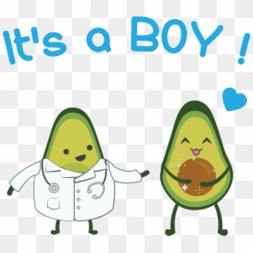 Cute Clipart Avocado - Pregnant Avocado, HD Png Download - avocado clipart png