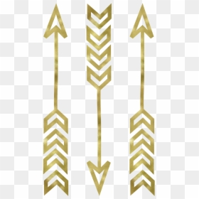 Tribal Arrow Png Transparent Image - Printable Wall Art Gold, Png Download - feather arrow png