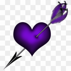 Tubes Coeurs Arrow Clipart, Clean Heart, Heart With - Broken Heart With Arrow, HD Png Download - feather arrow png