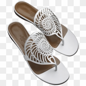 Hermès Kaki Sandals In Calfskin, £510"  Itemprop="contenturl"  - Flip-flops, HD Png Download - gucci flip flops png