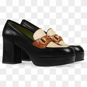 Platform Loafers Penny Pumps, HD Png Download - gucci flip flops png