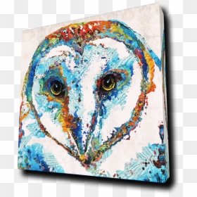 Barn Owl Png -“colorful Barn Owl” - Colorful Barn Owl Art - Sharon Cummings, Transparent Png - owl.png