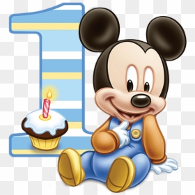 Baby Mickey 1st Birthday, HD Png Download - mickey bebe png