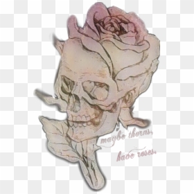 #skull #remix #roses #thorns #thornshavrroses #rose - Illustration, HD Png Download - skull and roses png