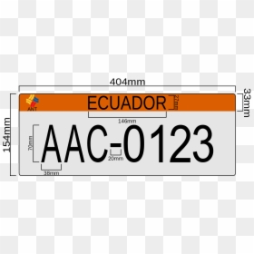 Transparent Placa De Oro Png - Ecuadorian License Plate, Png Download - bandera de ecuador png
