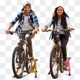 Hybrid Bicycle, HD Png Download - fitness couple png