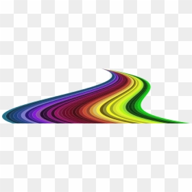 Highway Clipart Wavy - Transparent Multi Colored Wave, HD Png Download - wavy png