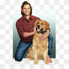 Dean And Cas At The Finish Line - Golden Retriever, HD Png Download - sam and dean png