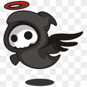 Angel Of Death Cartoon, HD Png Download - skull and crossbones icon png