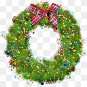Christmas Wreath, HD Png Download - golden wreath png