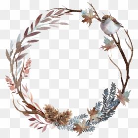 Watercolor Painting, HD Png Download - golden wreath png