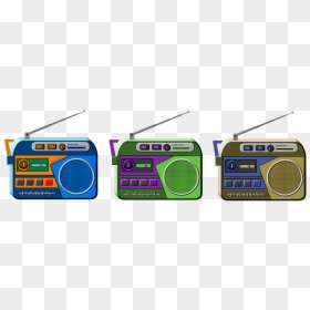 Transparent Colorful Boombox Clipart - Stereo Radio Png, Png Download - vintage radio png
