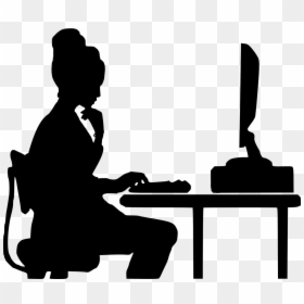 My Kids’ Room Ain’t Pinterest-worthy - Silhouette Computer, HD Png Download - people sitting at table silhouette png