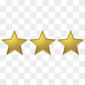 3 Gold Stars - 5 Star Rating Vector, HD Png Download - row of stars png