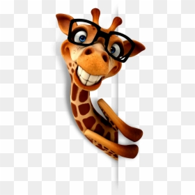 Career Joke Giraffe Illustration Funny Free Png Hq - Funny Giraffe Clipart, Transparent Png - cute giraffe png