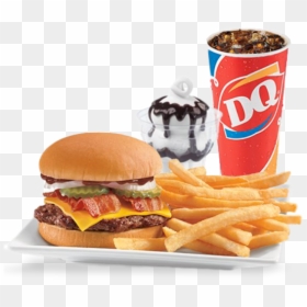 Kc Bbq Bacon Cheeseburger Lunch - Dairy Queen Food Deal, HD Png Download - bacon cheeseburger png