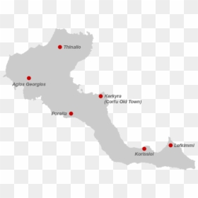Corfu Map - Map, HD Png Download - greece map png