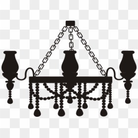 Chandelier Silhouette Png, Transparent Png - ceiling lamp png