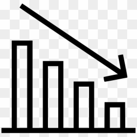 Bar Chart Report Analytics Statistic Decrease Arrow - Png Decreasing Bar Chart, Transparent Png - statistic icon png