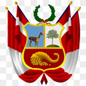 Escudo Nacional Del Peru - Peru Coat Of Arms, HD Png Download - bandera peruana png