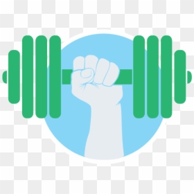 Dumbbell Clipart Hand Holding - Png Hand Holding Dumbbell Logo, Transparent Png - hand holding card png