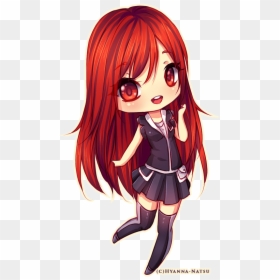 Transparent Natsu Chibi Png - Chibi Girl Red Hair, Png Download - animes png