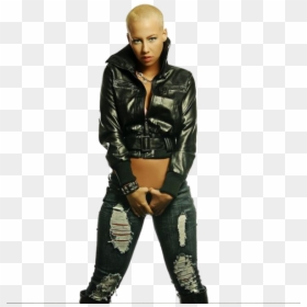 Leather Jacket, HD Png Download - amber rose png