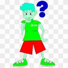 Vector Clip Art - Boy Question Clipart, HD Png Download - green question mark png
