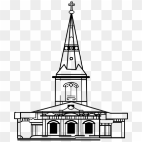 Transparent Medieval Church Clipart - Church Image Line Art, HD Png Download - church steeple png