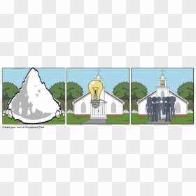 Bombing Of Church Cartoon, HD Png Download - church steeple png