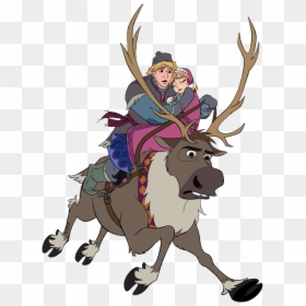 Sven Kristoff Rides Sven With Anna - Kristoff, HD Png Download - sven png