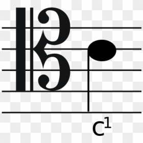 Transparent Whole Note Png - C4 On Tenor Clef, Png Download - whole note png
