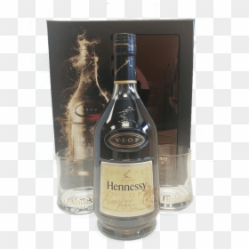 Hennessy Vsop Privilege Gift Set, Hennessy Vsop Glass - Transparent Hennessy Vsop Bottle, HD Png Download - henny bottle png