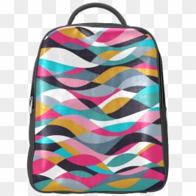 Retro Mod Abstract Waves Popular Backpack - Abstraction, HD Png Download - abstract waves png