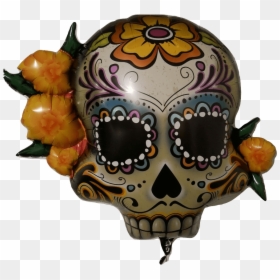 Skull, HD Png Download - day of the dead skull png