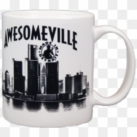 Awesomeville Mug - Coffee Cup, HD Png Download - detroit skyline png