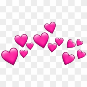Crown Dudahmt Tumblr Coração Heart Emoji Rosa Pink - Transparent Red Heart Crown, HD Png Download - coroa rosa png