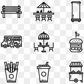 Food Truck Line Icon, HD Png Download - food truck icon png