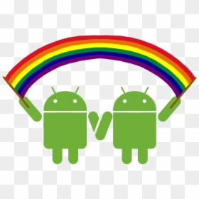 Android Logo In Coreldraw, HD Png Download - gay rainbow png