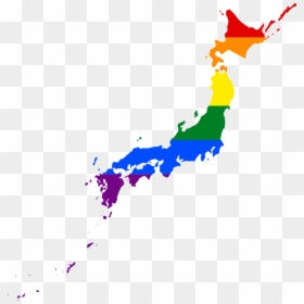 Rainbow Map Of Japan, HD Png Download - gay rainbow png