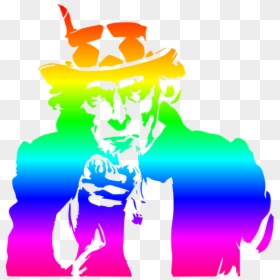 Picture - Uncle Sam Black And White, HD Png Download - gay rainbow png