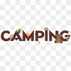 Camp Clipart Word Art - Camping Word Art Transparent, HD Png Download - camping clipart png
