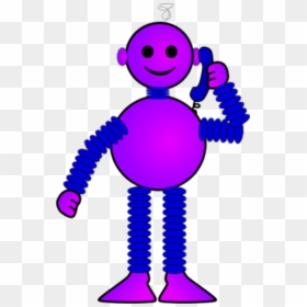 Robot Talking On Telephone - Tongue Twisters Funny Jokes, HD Png Download - telephone vector png