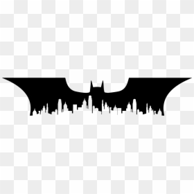 Batman Joker Silhouette Gotham City Skyline - Skyline Batman Gotham City, HD Png Download - gotham city silhouette png