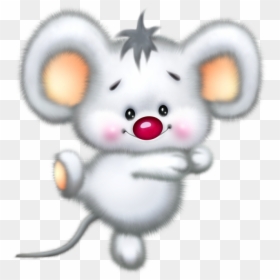 Rat Clipart Mouse Trap Game - Cute White Mouse Cartoon, HD Png Download - mouse trap png