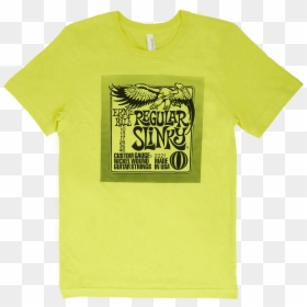 Regular Pack T-shirt Yellow Small Front - Ernie Ball Strings, HD Png Download - slinky png