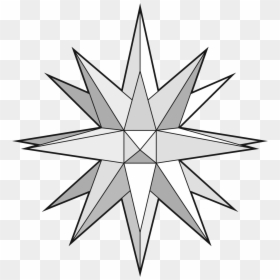 Transparent Star Of Bethlehem Clipart - Papercraft Moravian Star Template, HD Png Download - 8 pointed star png