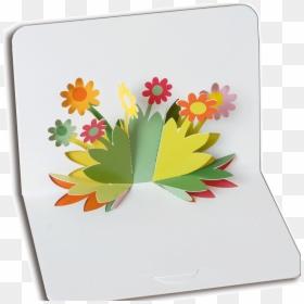 Popup Flowers Blank Greetings Card A6 - Handmade Card Designs Flower, HD Png Download - pop up png
