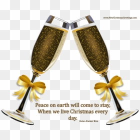 Christmas Quotes - Champagne Glasses With Wedding Rings, HD Png Download - christmas quotes png