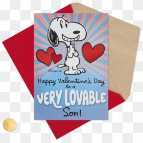 Peanuts® Snoopy For A Lovable Son Pop Up Valentine"s - Happy Birthday Snoopy Nephew, HD Png Download - pop up png